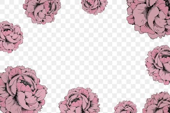Vintage pink rose png transparent frame design
