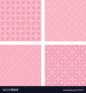 Vintage pink seamless pattern background set vector image