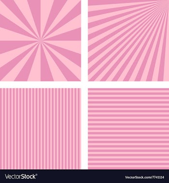 Vintage pink simple striped background set vector image