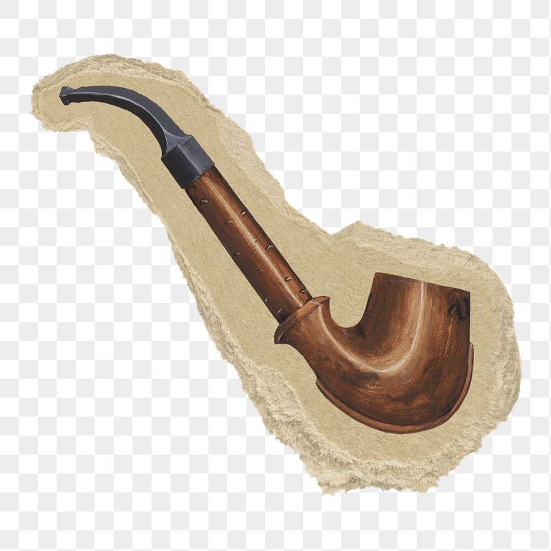 Vintage pipe png sticker, ripped | Free PNG Illustration - rawpixel