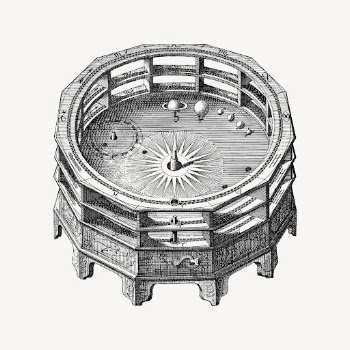 Vintage planetarium hand drawn clipart, | Free Vector Illustration - rawpixel