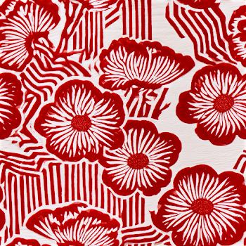Vintage Plum Blossom Geometric Seamless Pattern