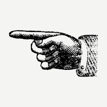 Vintage pointing hand gesture illustration | Free PSD Illustration - rawpixel