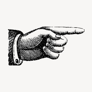 Vintage pointing hand gesture illustration | Free Vector Illustration - rawpixel