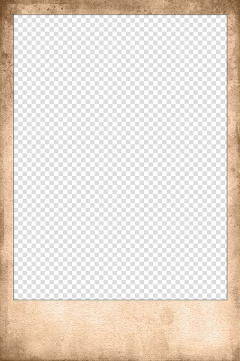 Vintage Polaroid Frame, rectangular brown frame transparent background PNG clipart