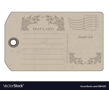 Vintage postcard vector image