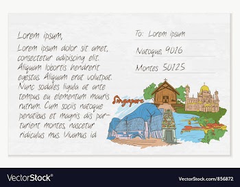 Vintage postcard vector image