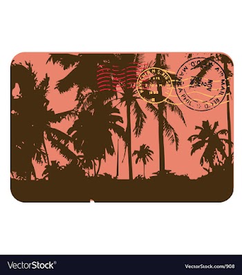 Vintage postcard vector image