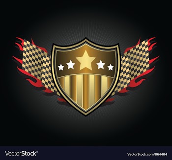 Vintage race emblem vector image