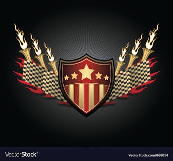 Vintage race emblem vector image