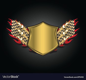 Vintage race emblem vector image