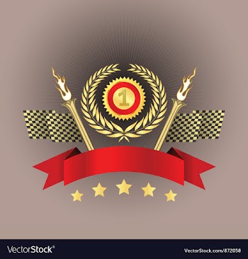 Vintage race emblem vector image