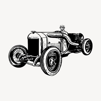 Vintage racing car clipart, vehicle | Free Vector - rawpixel