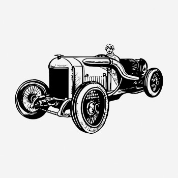 Vintage racing car drawing, vehicle | Free Photo - rawpixel