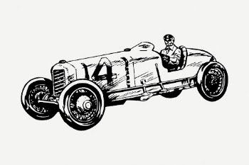 Vintage racing car drawing, vehicle | Free PSD - rawpixel