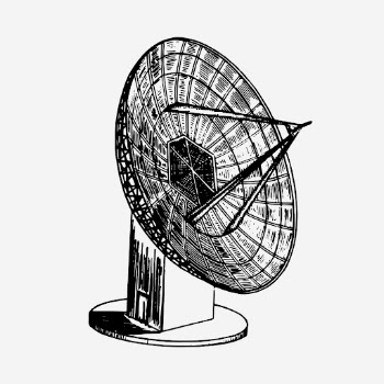 Vintage radio telescope hand drawn | Free Photo - rawpixel