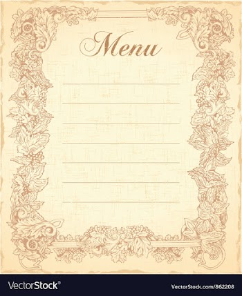 Vintage restaurant menu vector image