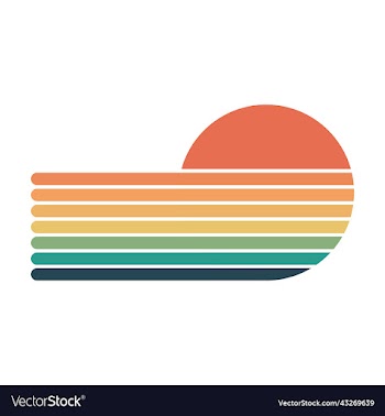 vintage retro sunset stripes