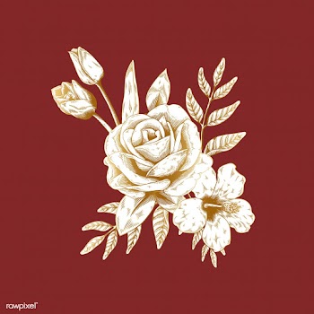 Vintage rose bouquet drawing | Free stock vector - 553242
