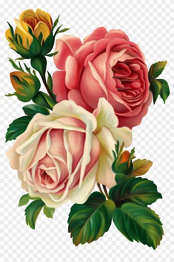 Vintage Rose Clip Art, Vintage Rose Decoupage - Vintage Roses Clip Art