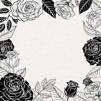 Vintage rose frame background, flower | Free PSD - rawpixel