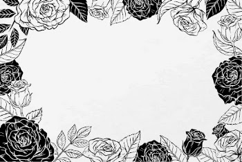 Vintage rose frame background, flower | Free Vector - rawpixel
