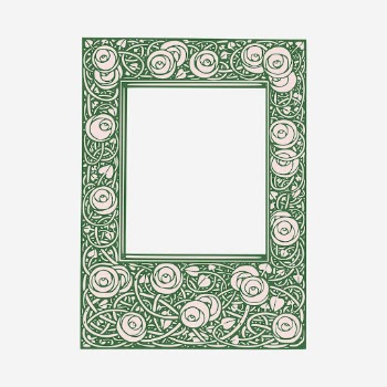 Vintage rose frame, green botanical | Free Photo - rawpixel