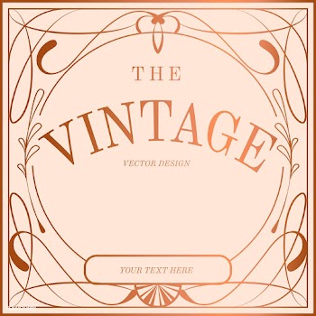 Vintage rose gold art nouveau badge vector | Free stock vector - 519486