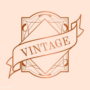 Vintage rose gold art nouveau badge vector | Free stock vector - 519497