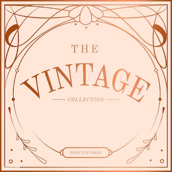 Vintage rose gold art nouveau badge vector | Free stock vector - 519504