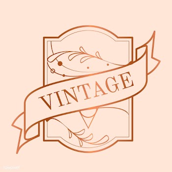 Vintage rose gold art nouveau badge vector | Free stock vector - 519513
