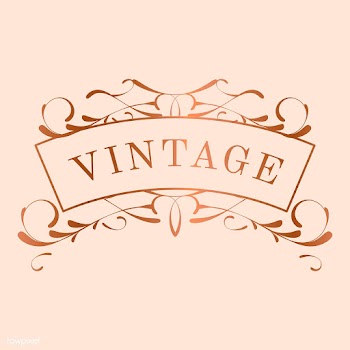 Vintage rose gold art nouveau badge vector | Free stock vector - 519619