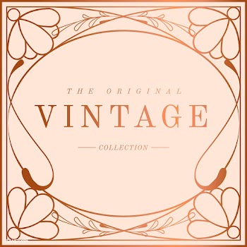 Vintage rose gold art nouveau badge vector | Free stock vector - 519624