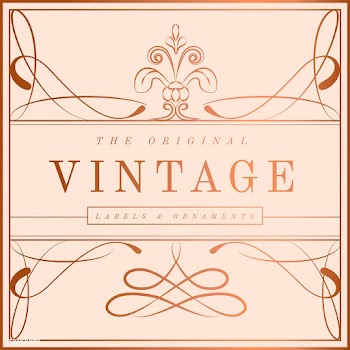 Vintage rose gold art nouveau badge vector | Free stock vector - 519678