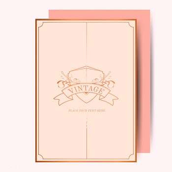 Vintage rose gold art nouveau wedding invitat.. | Free stock vector - 519561