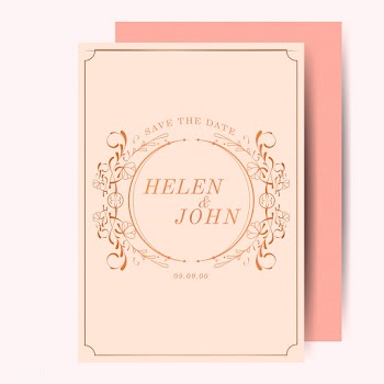 Vintage rose gold art nouveau wedding invitat.. | Free stock vector - 519644
