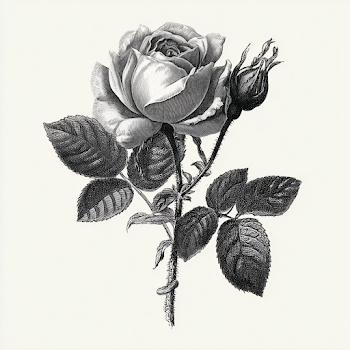 Vintage Rose Illustration