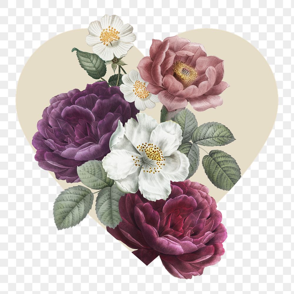 Vintage rose png badge sticker, | Free PNG - rawpixel