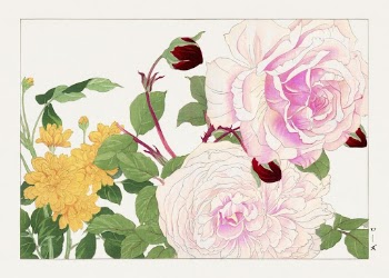 Vintage rose, ukiyo e artwork | Free Photo Illustration - rawpixel