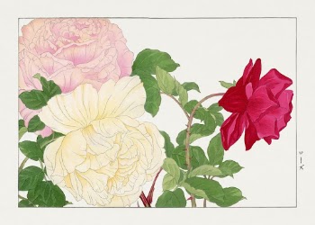 Vintage rose, ukiyo e artwork | Free Photo Illustration - rawpixel