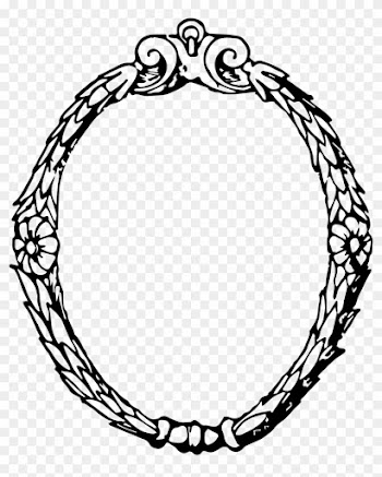 Vintage Round Frames Laurel Wreath Clipart - Oval Frame Wreath
