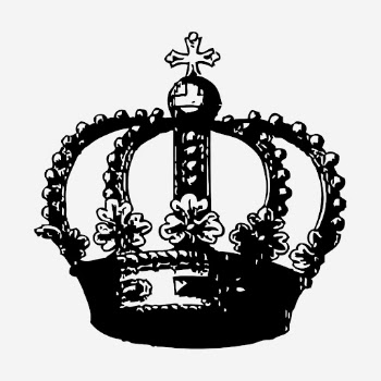 Vintage royal crown, black illustration. | Free Photo Illustration - rawpixel