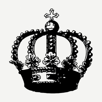 Vintage royal crown sticker psd. | Free PSD Illustration - rawpixel