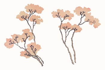 Vintage sakura Japanese vector background, remix of artwork by Katsushika Hokusai