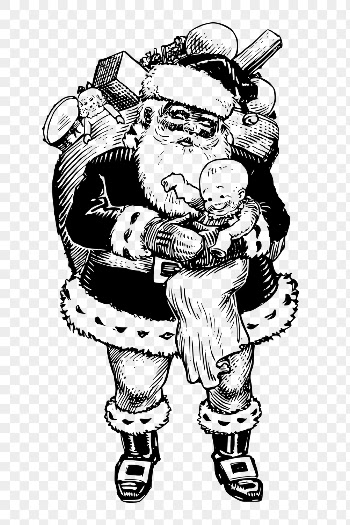 Vintage Santa png, Christmas clipart, | Free PNG Illustration - rawpixel