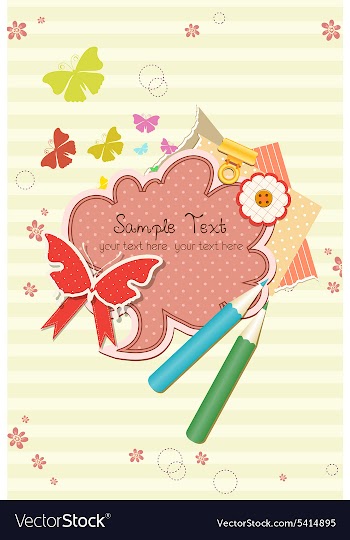 Vintage scrapbook elements vector image