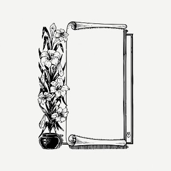 Vintage scroll drawing, frame illustration | Free PSD Illustration - rawpixel