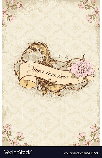 Vintage scroll vector image