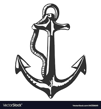 vintage sea anchor with a rope