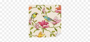 Vintage Seamless Background - Cumberland Blue Bird Notebook Casebound A5 100 Leaf